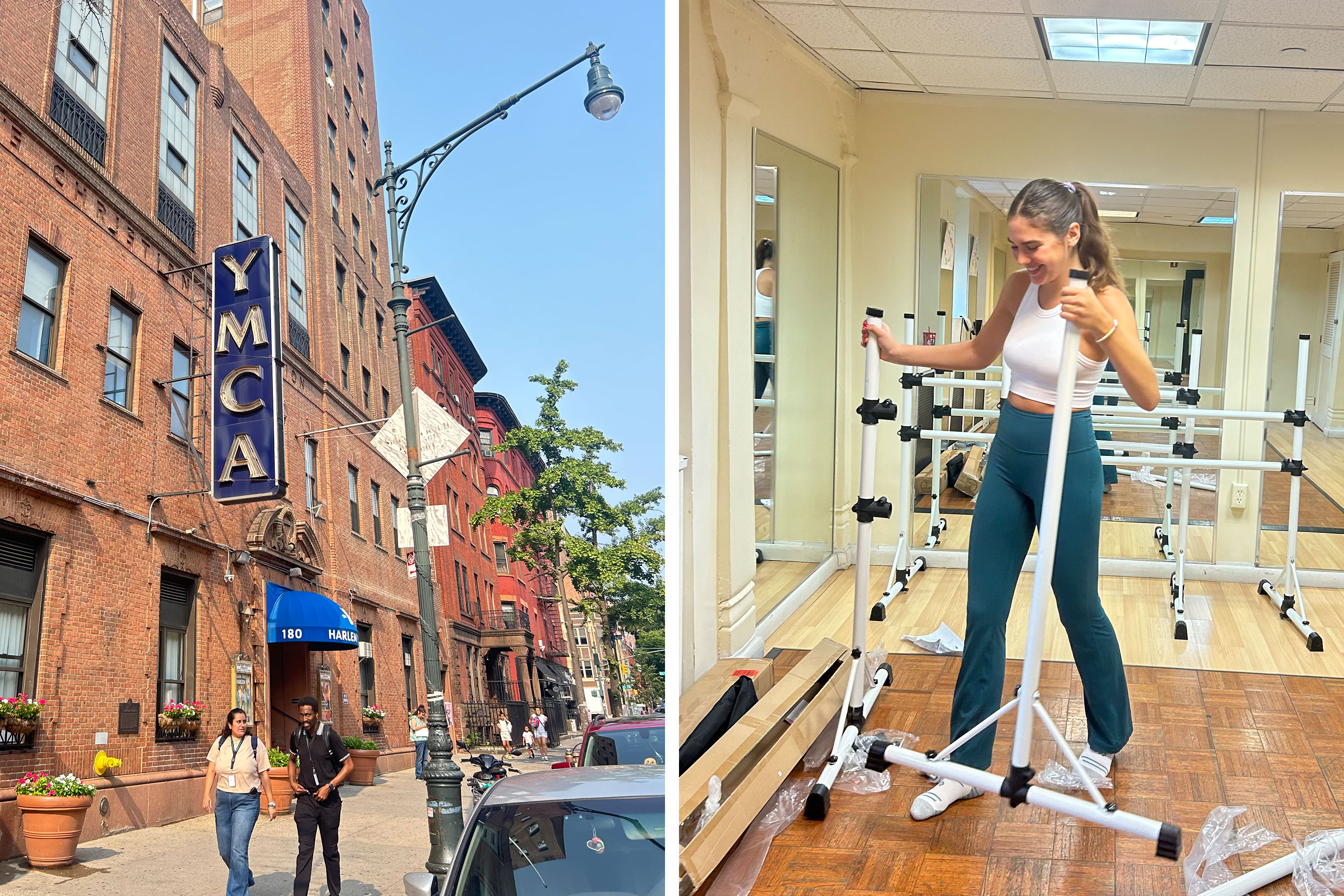 Harlem YMCA and Mangriotis assembling barres