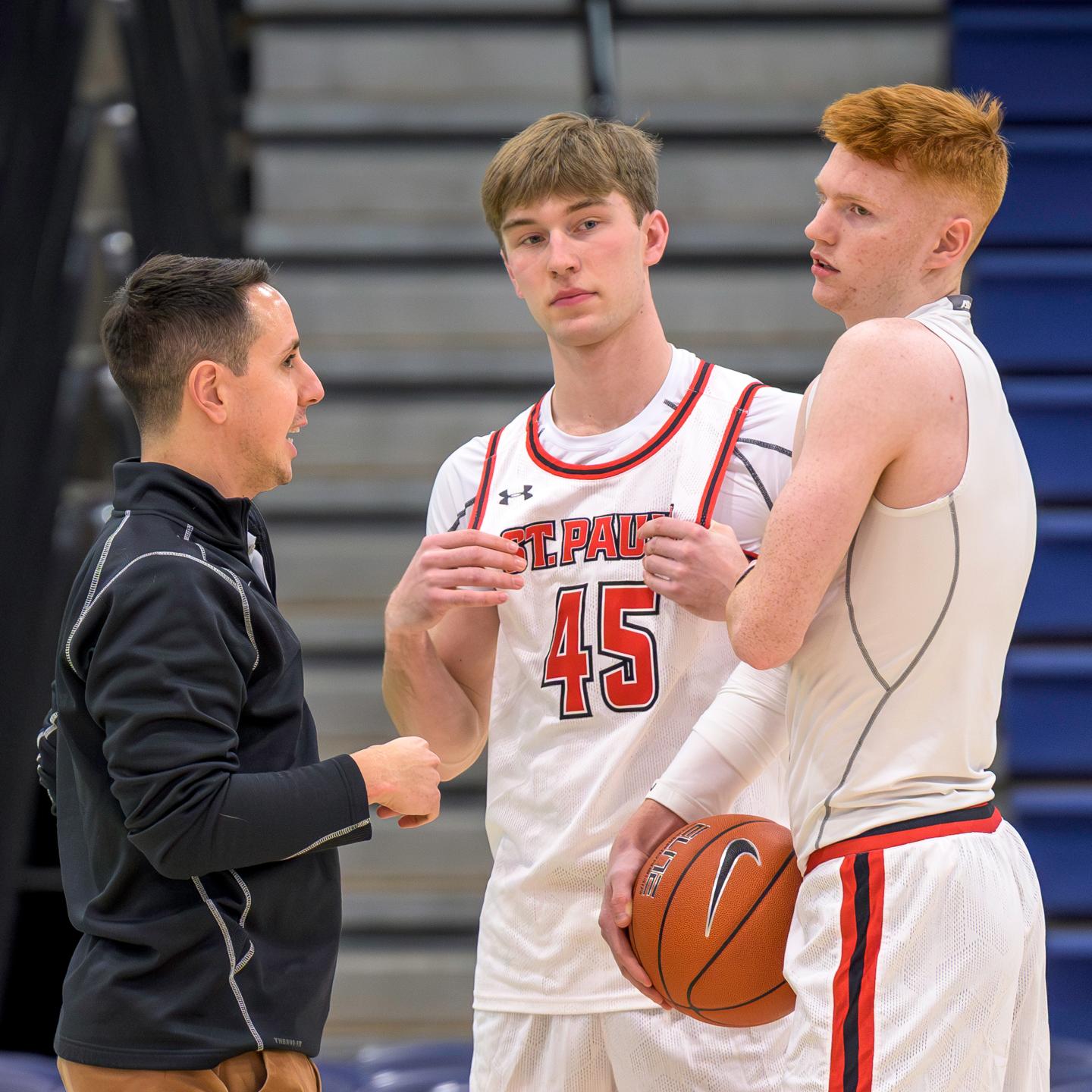 Coach Max Gordon with Clark and Pelletier