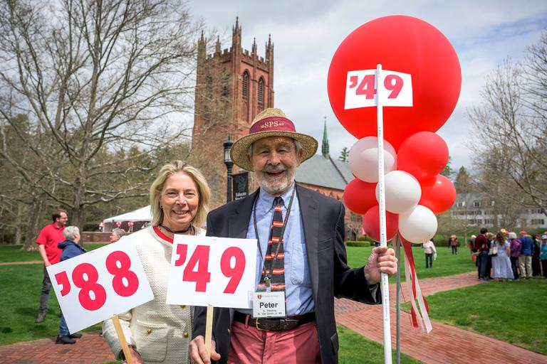 Caroline La Voie '88 with Peter Van Doren '49 at Anniversary 2024