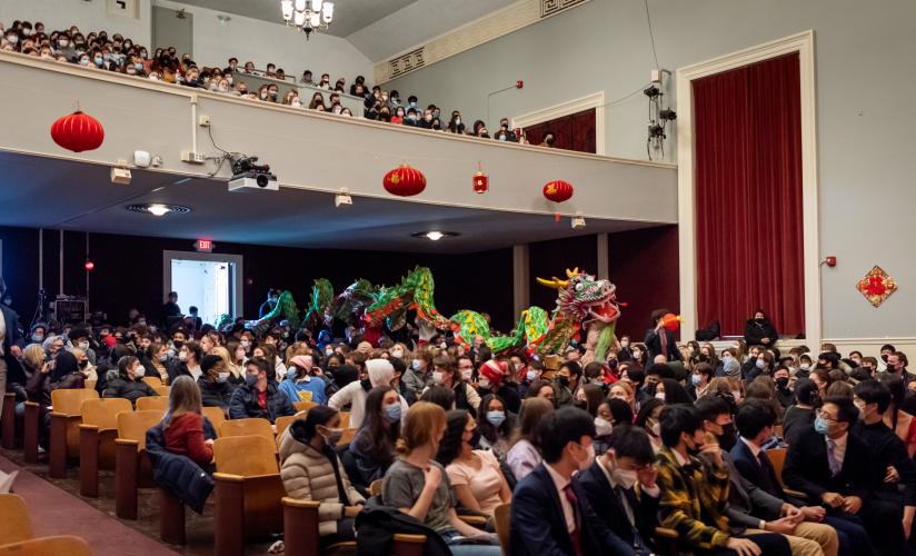 Dragon entering during Lunar New Year Celebration