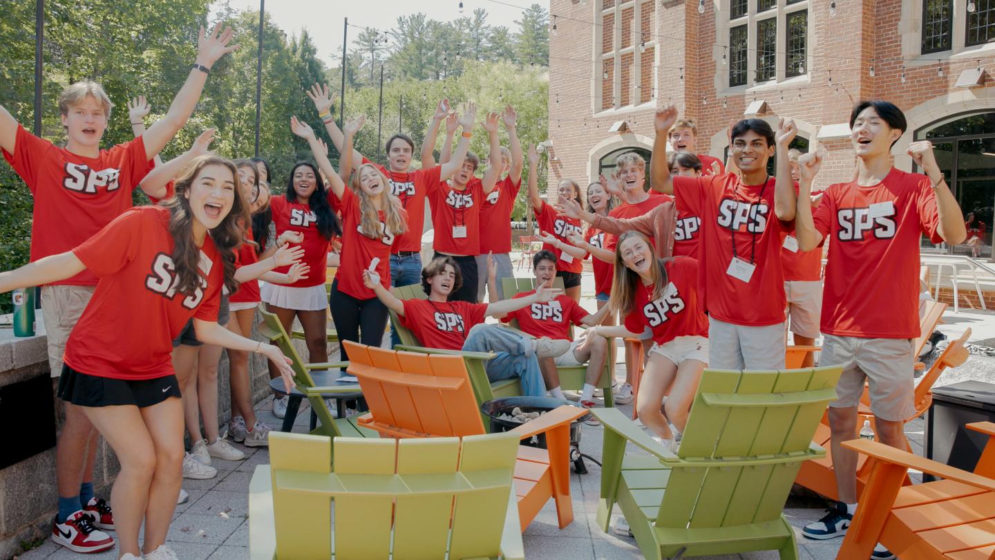 Students cheering at Opening Day